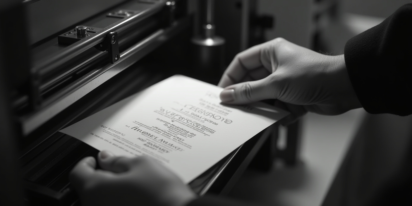 Business cards with embossing and foiling